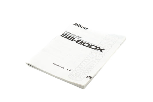 Nikon SB-800DX Instructions