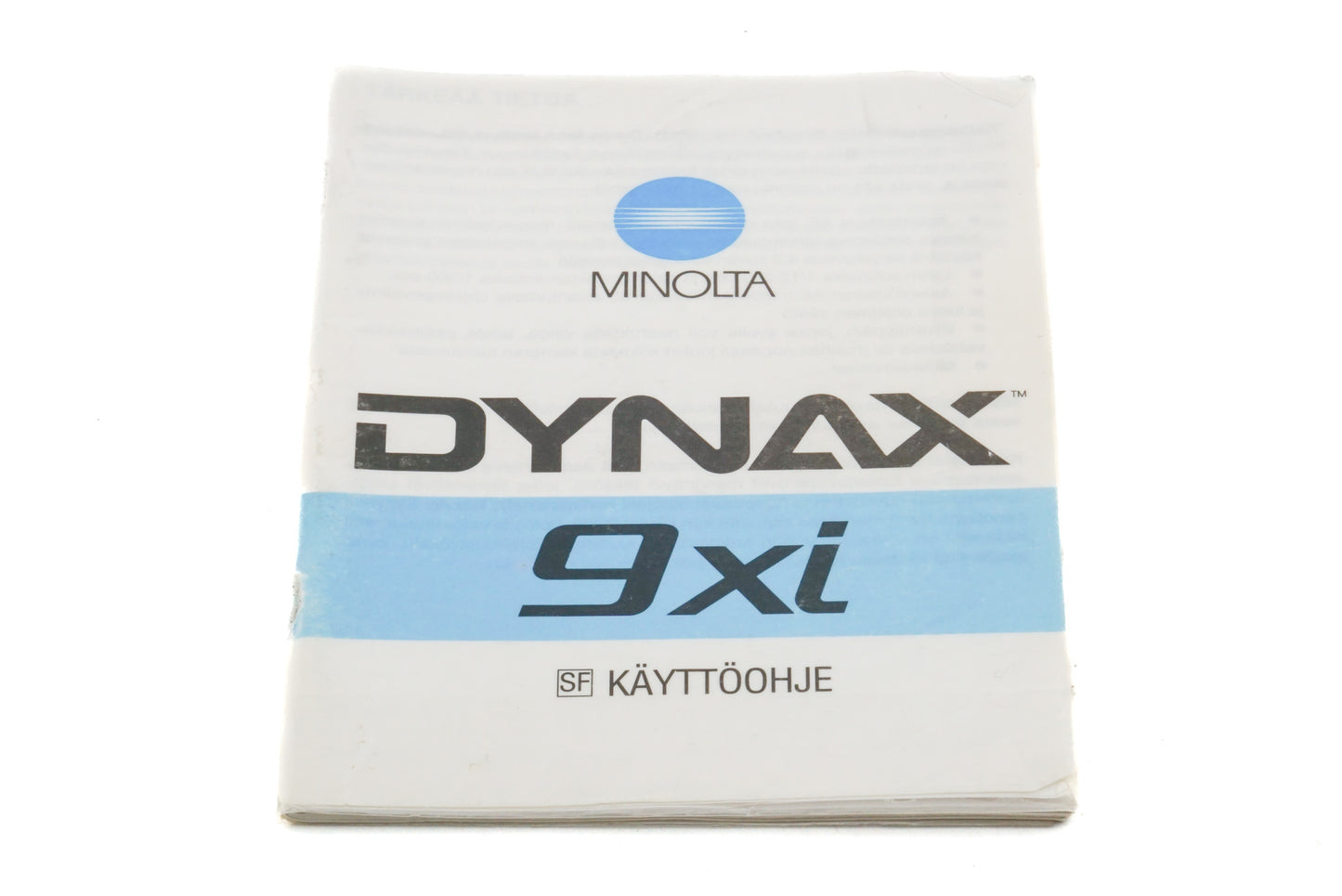 Minolta Dynax 9xi Instructions