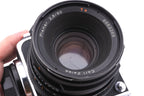Hasselblad 500C/M (Silver, 10026) + 80mm f2.8 Planar T* CF (20029) + A12 Film Magazine (Silver, 30074) + Waist Level Finder (Old / Silver, 42021) + Standard Focusing Screen (42161)