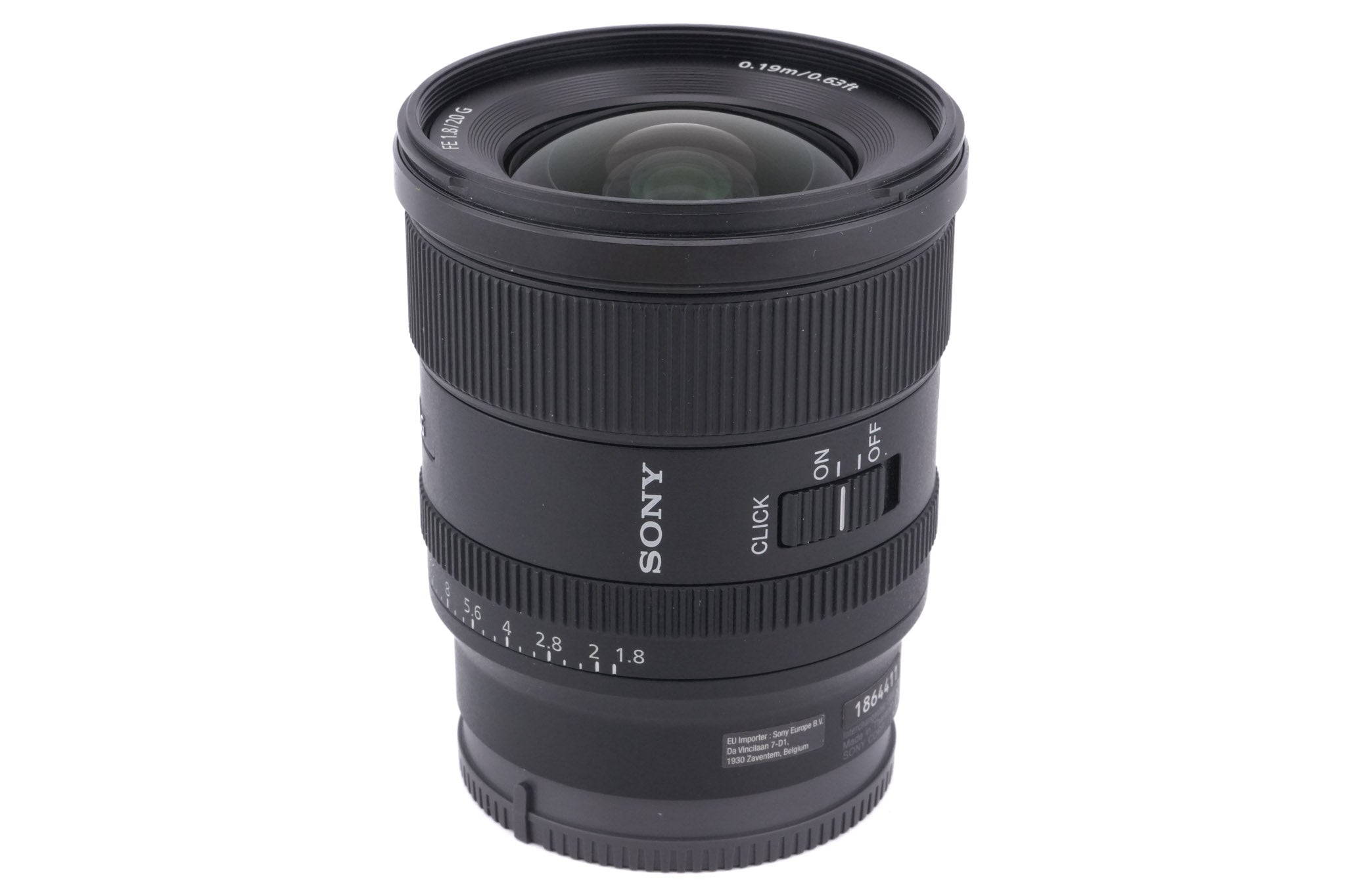 Sony 20mm f1.8 G (SEL20F18G)