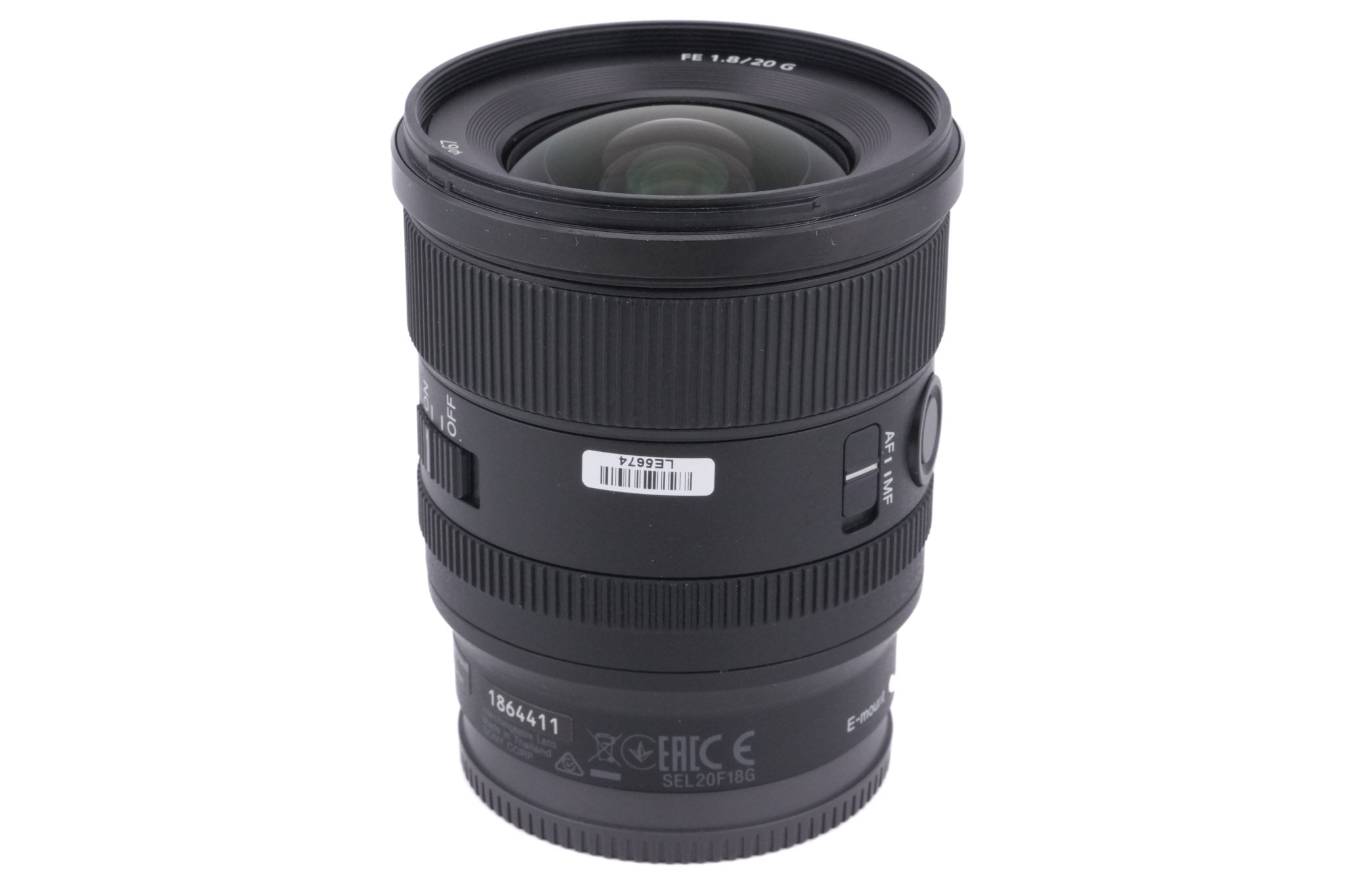 Sony 20mm f1.8 G (SEL20F18G)