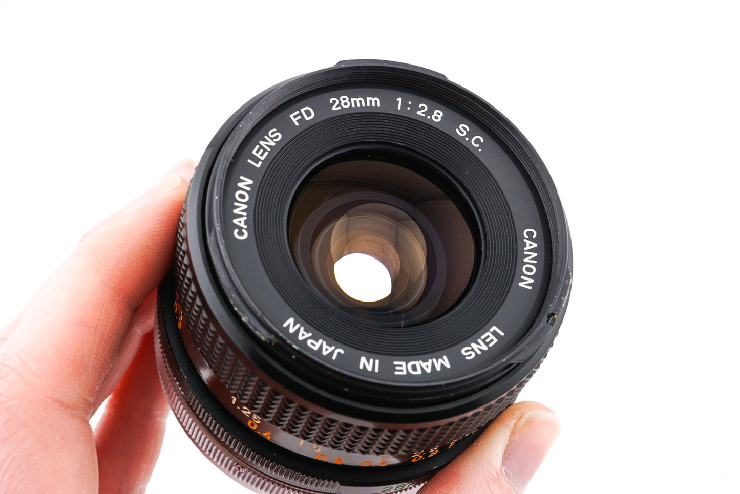 Canon 28mm f2.8 S.C. + BW-55-B Lens Hood