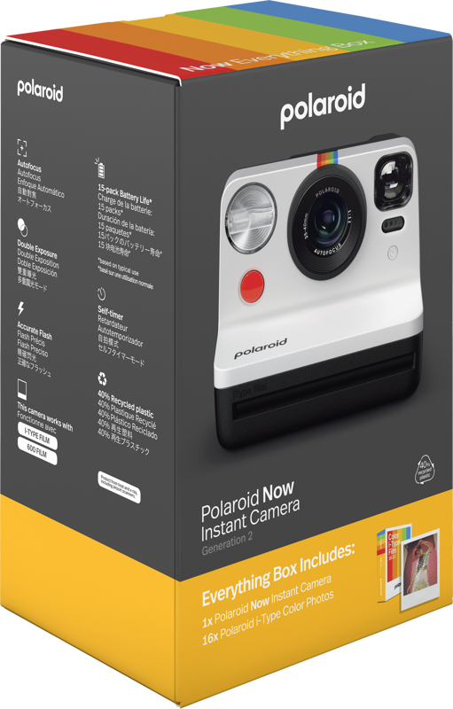 Polaroid Now Generation 2 i-Type Instant Camera with Autofocus 2-Lens  System (Blue & White) 