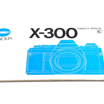 Minolta X-300 Owner's Manual