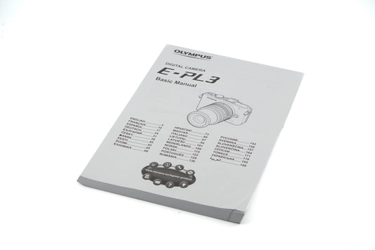 Olympus Pen E-PL3 Instructions