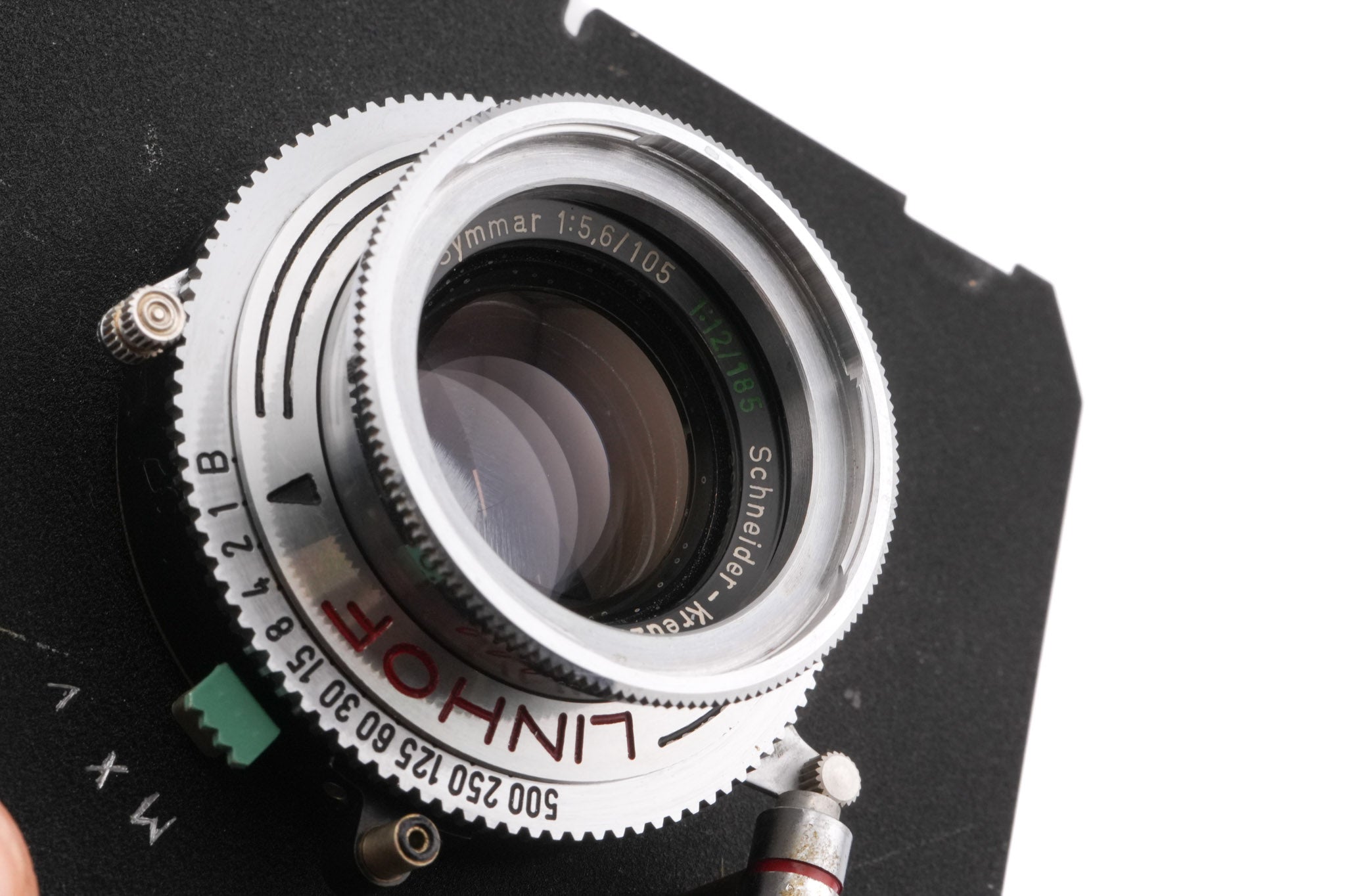 Schneider-Kreuznach 105mm f5.6/185mm f12 Symmar (Shutter