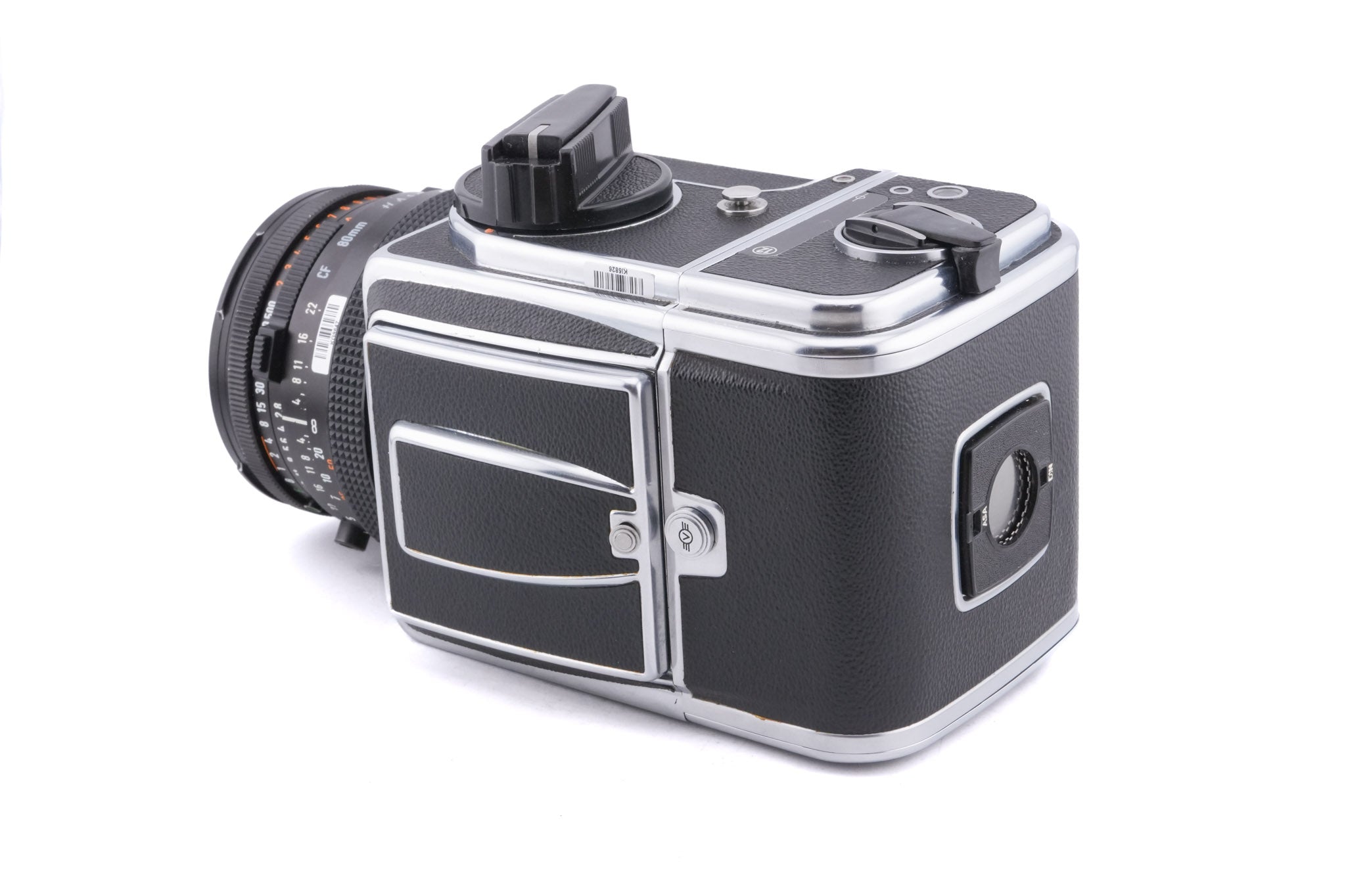Hasselblad 500C/M (Silver, 10026) + 80mm f2.8 Planar T* CF (20029) + A12 Film Magazine (Silver, 30074) + Checked Focusing Screen with Central Grid (42250) + Waist Level Finder (Old / Silver, 42021)