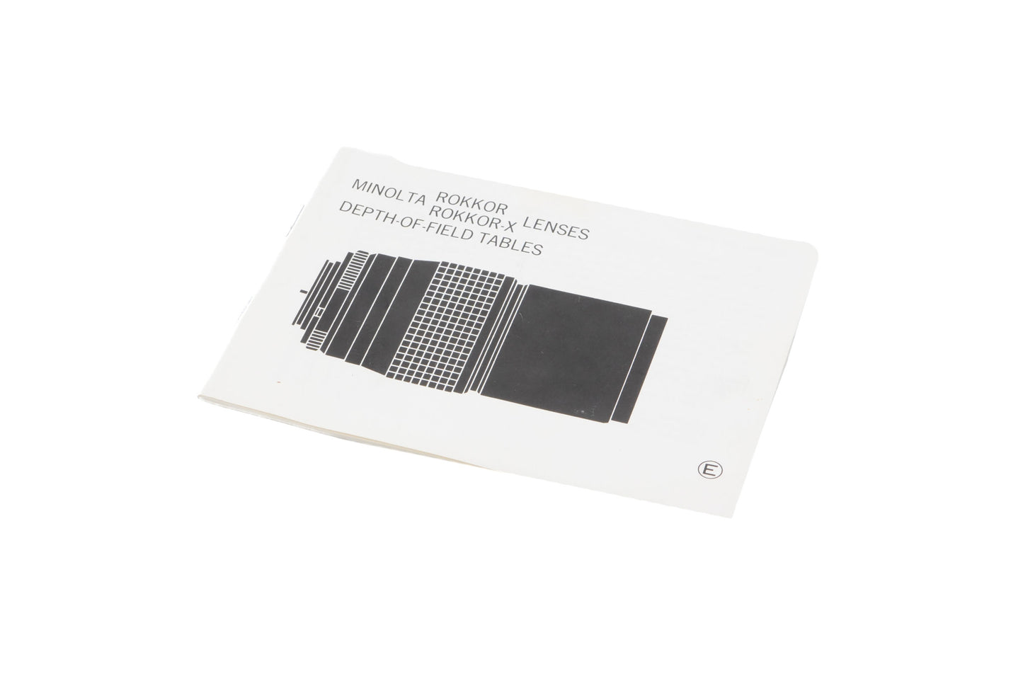 Minolta Rokkor / Rokkor-X Lens Depth-of-Field Table