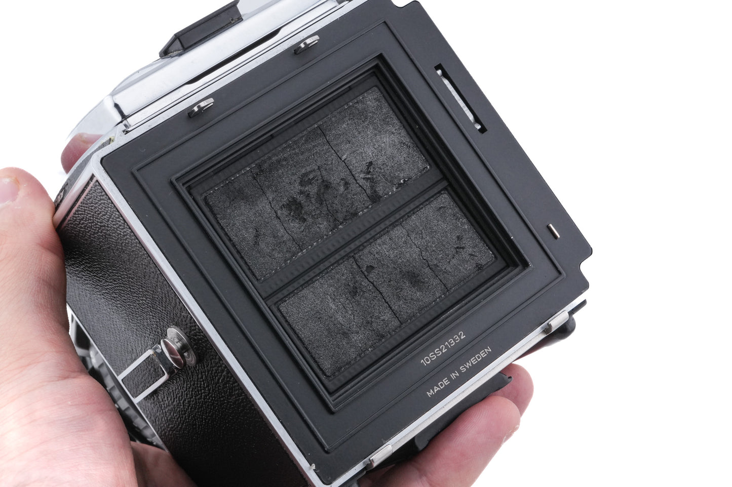 Hasselblad 501CM + Waist Level Finder (New / Chrome, 42315) + A12N Film Magazine + Acute-Matte D Standard Focusing Screen (42204) + 80mm f2.8 Planar T* CB