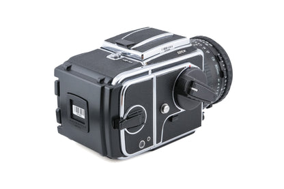 Hasselblad 501CM + Waist Level Finder (New / Chrome, 42315) + A12N Film Magazine + Acute-Matte D Standard Focusing Screen (42204) + 80mm f2.8 Planar T* CB