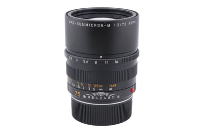 Leica 75mm f2 APO-Summicron-M ASPH. (Black, 11637)