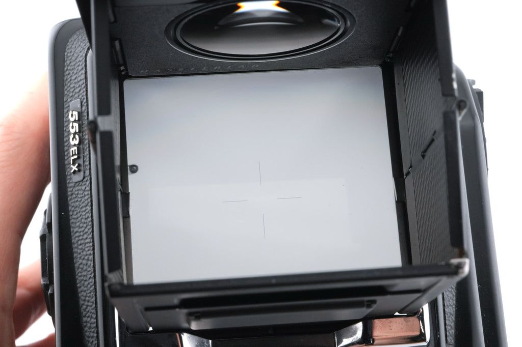 Hasselblad 553ELX (Black, 10221) + Waist Level Finder (New / Black, 42323) + Acute Matte Focusing Screen (42165)