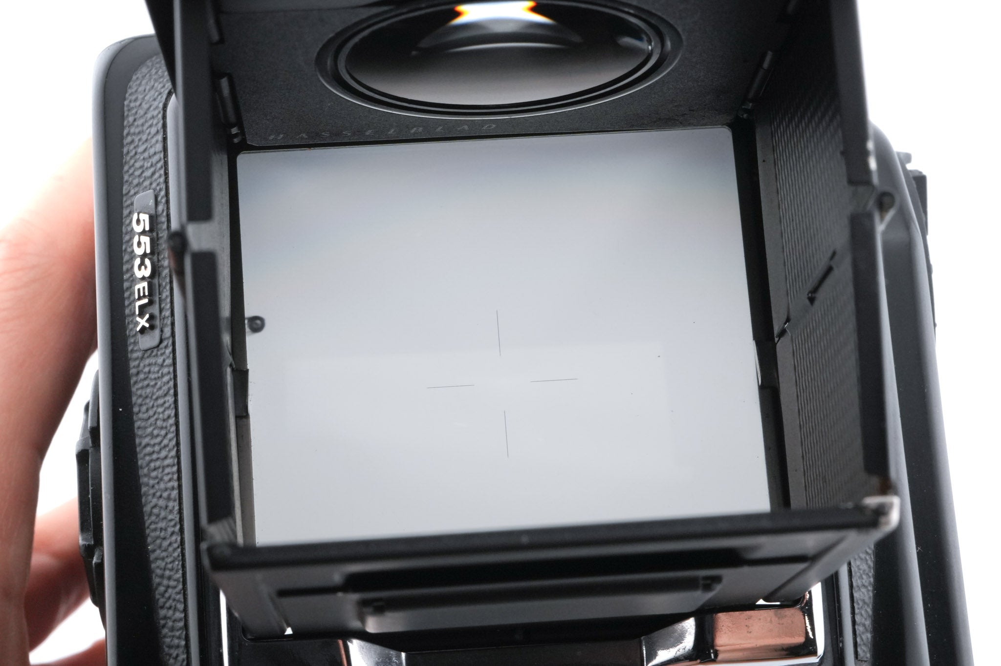 Hasselblad 553ELX (Black, 10221) + Waist Level Finder (New / Black, 42323) + Acute Matte Focusing Screen (42165)