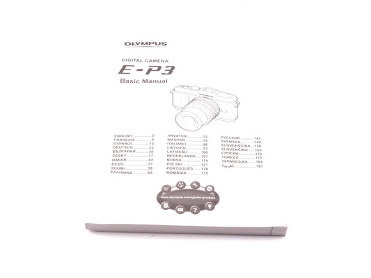 Olympus E-P3 Instructions