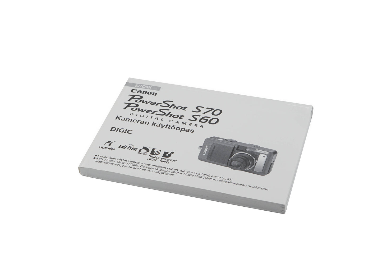 Canon PowerShot S70/S60 Instructions
