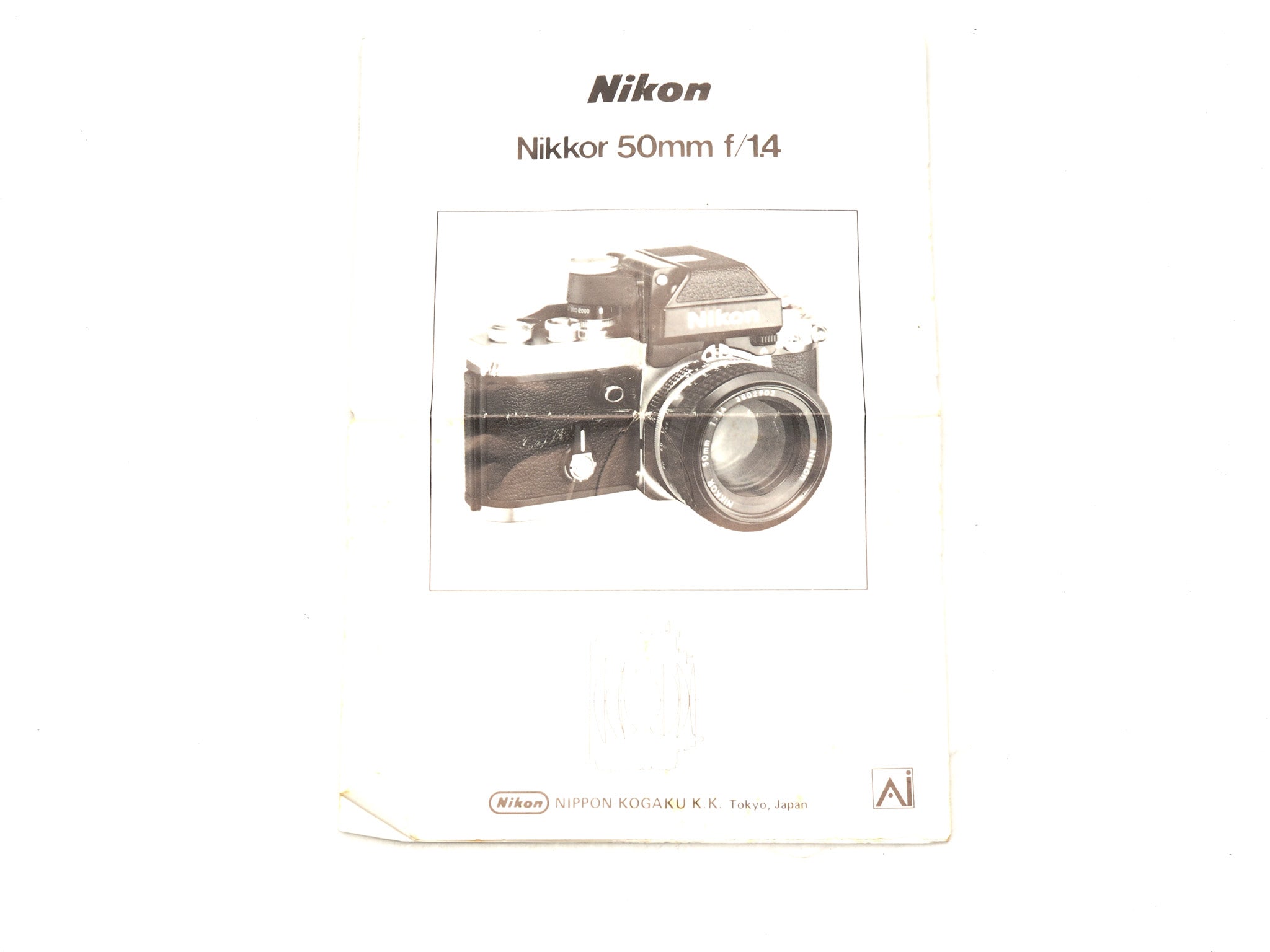 Nikon Nikkor 50mm f1.4 Pre-AI Instructions