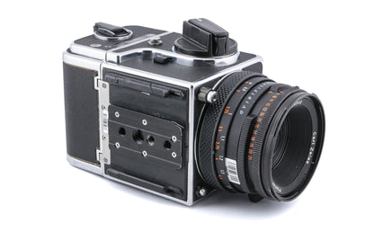 Hasselblad 503CXi (10026 / 10172) + A12N Film Magazine + Waist Level Finder (New / Chrome, 42315) + 80mm f2.8 Planar T* CF (20029) + Acute-Matte D Microprism / Split Image Focusing Screen (42215)