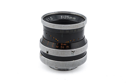 Kern-Paillard 25mm f1.5 C Switar AR - Lens