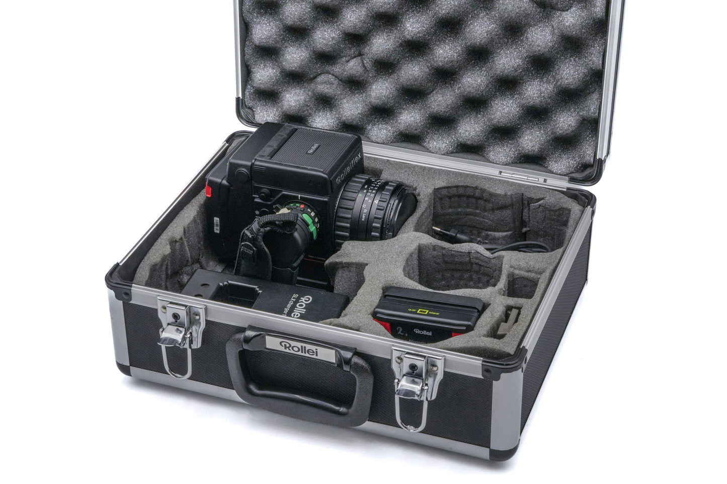 Rollei Rolleiflex 6008 Integral Professional + 80mm f2.8 Planar HFT EL + 4560 Film Magazine + Action Grip + 4560 Film Magazine + Rolleiflex Waist Level Finder + 4560 Film Magazine Adapter