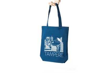 A Kamerastore Tote Bag Tampere frontside on a white background.