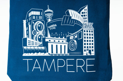 A close-up of a Kamerastore Tote Bag Tampere frontside on a white background.