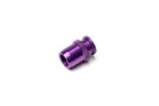 A purple soft release button from side on a white background. For Nikon AR-1.