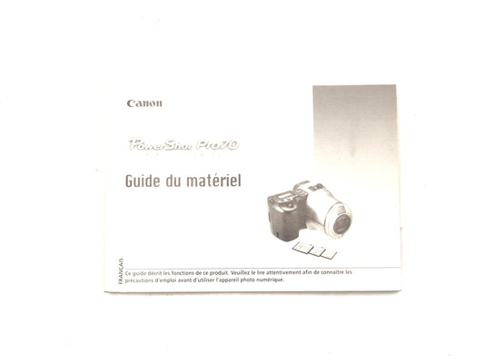 Canon PowerShot Pro 70 Instructions