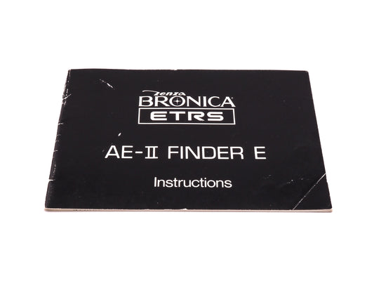 Zenza Bronica AE-II Finder E Instructions