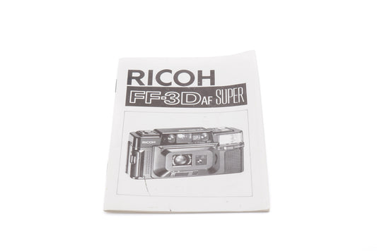 Ricoh FF-3D AF Super Instructions