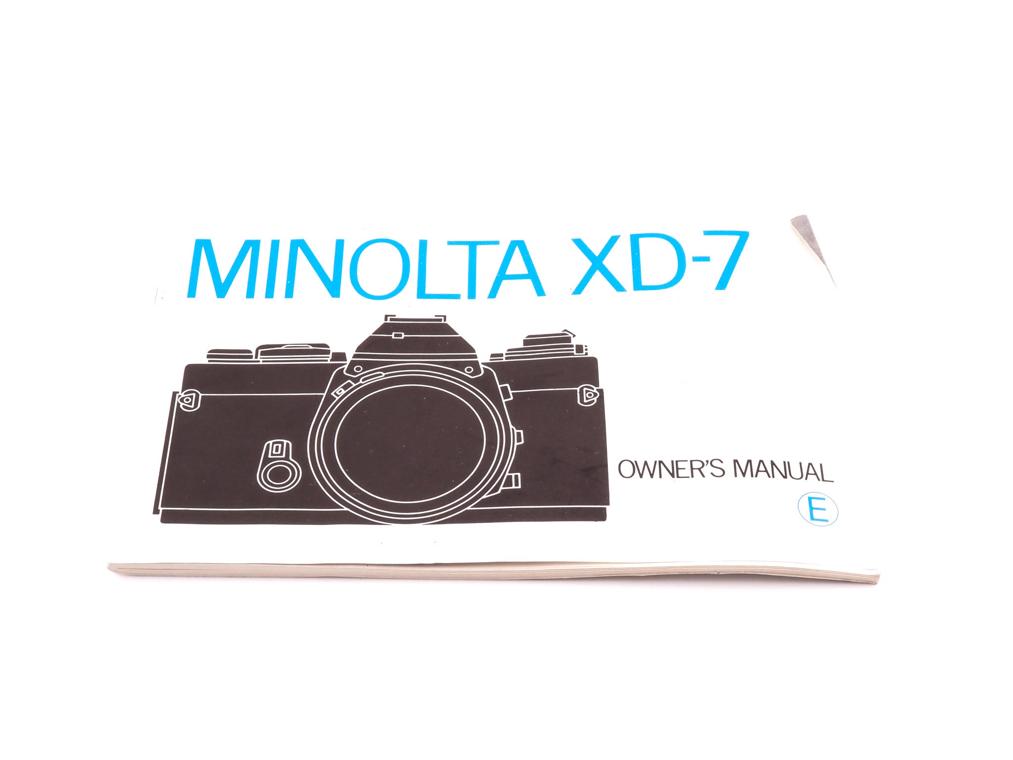 Minolta XD-7 Instructions
