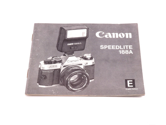 Canon Speedlite 188A Instructions