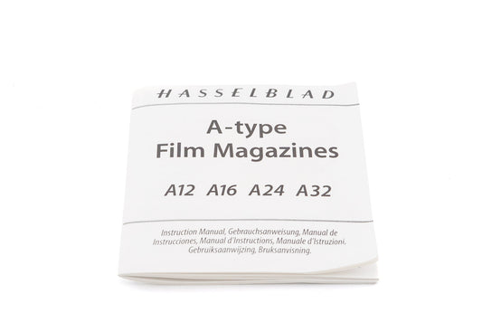 Hasselblad A-type Film Magazines Instructions