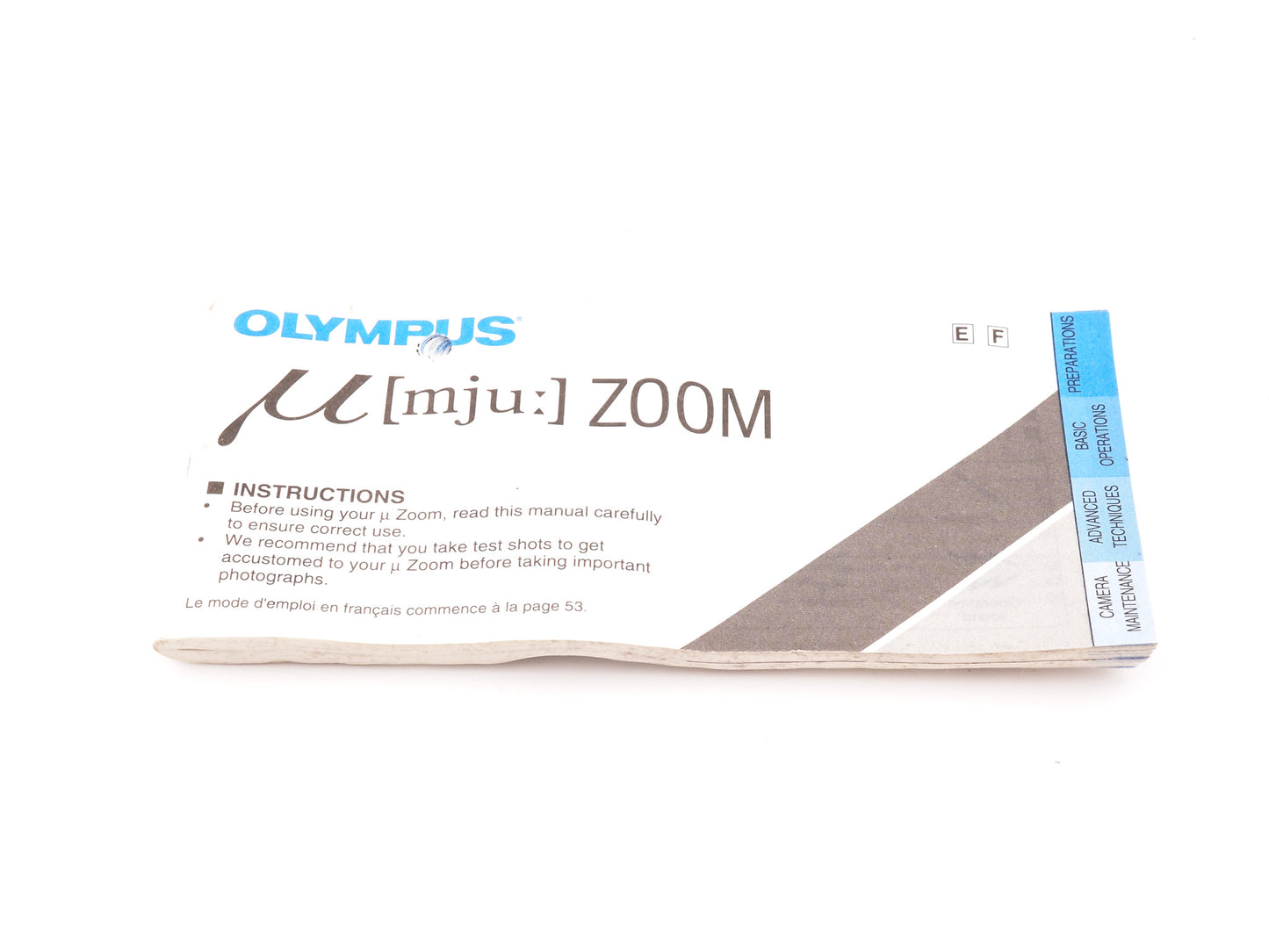 Olympus Mju Zoom Instructions