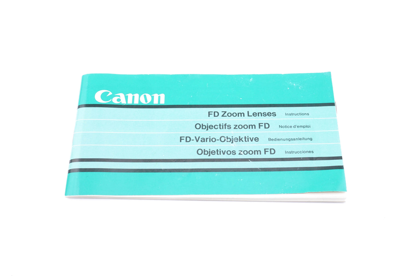 Canon FD Zoom Lenses Instructions