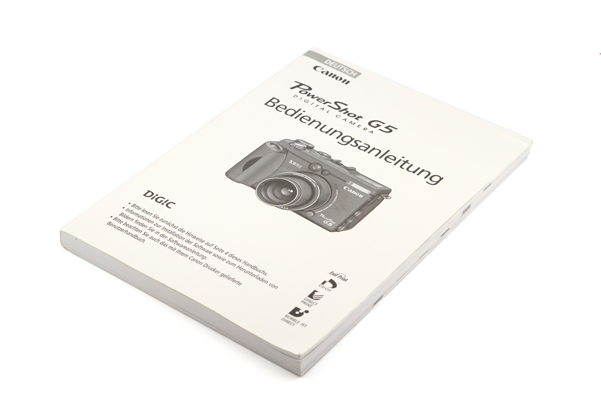 Canon PowerShot G5 Instructions