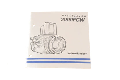 Hasselblad 2000FCW Instructions