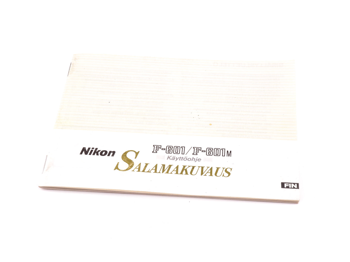 Nikon F-601/ F-601M Flash Shooting Instructions