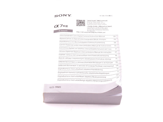 Sony A7 III Instructions