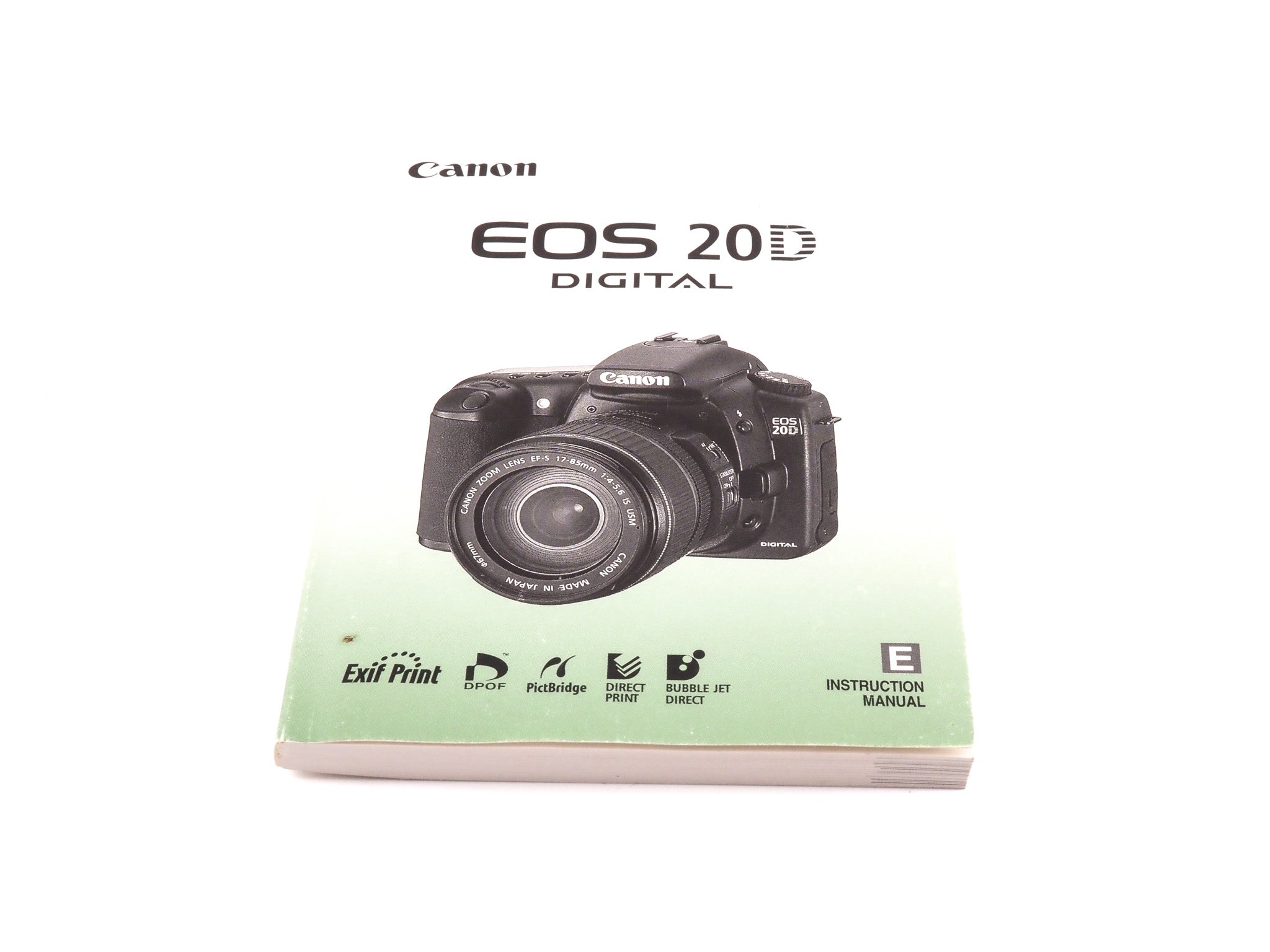 Canon EOS 20D Instructions – Kamerastore