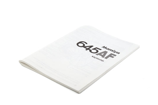 Mamiya 645AF Instructions