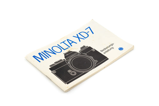 Minolta XD-7 Instructions
