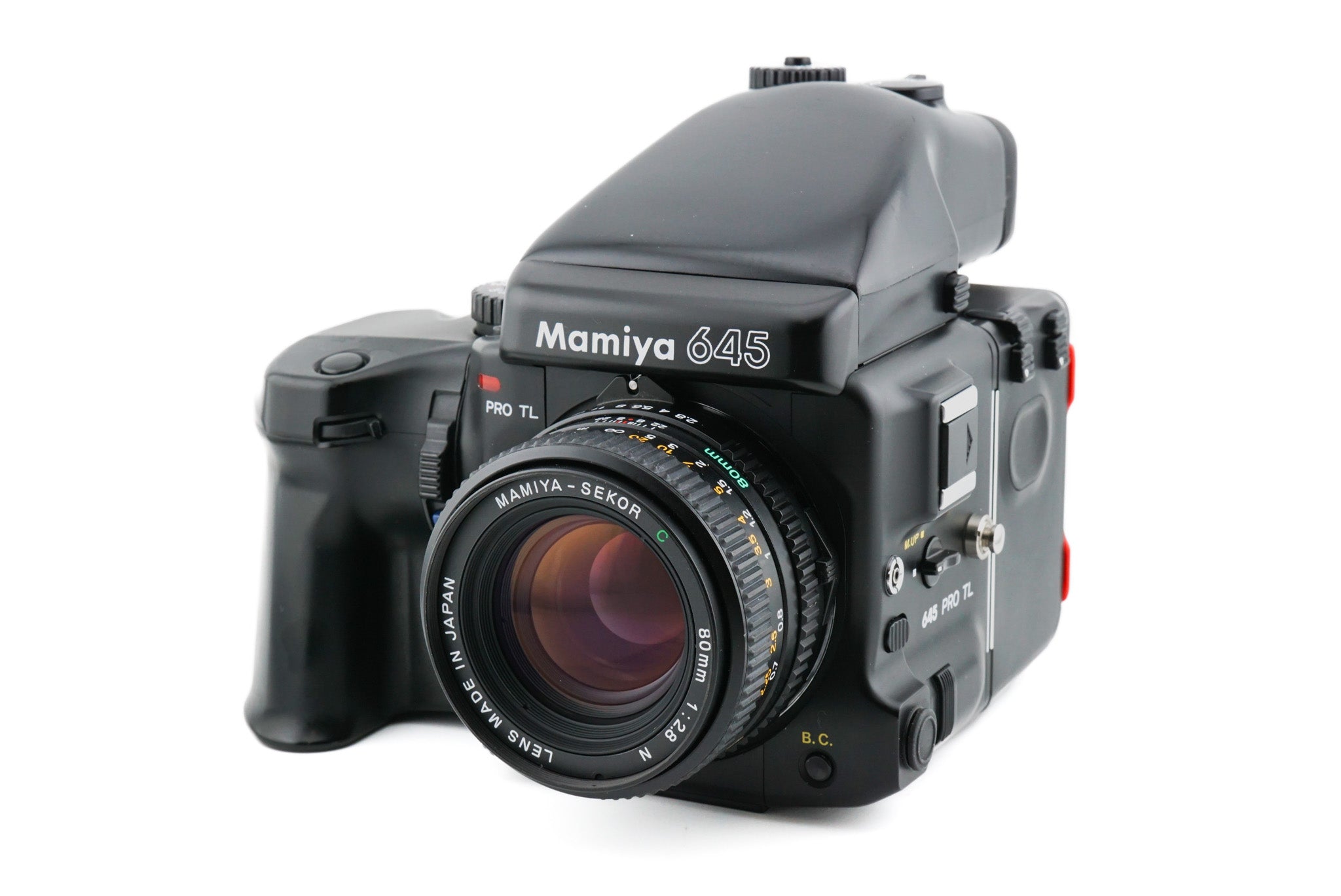 Mamiya 645 Pro TL + 80mm f2.8 Sekor C N + 120/220 Roll Film Holder HA401 +  Power Drive Winder Grip WG402 + AE Prism Finder FE401