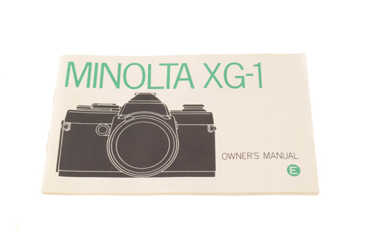 Minolta XG1 Instructions