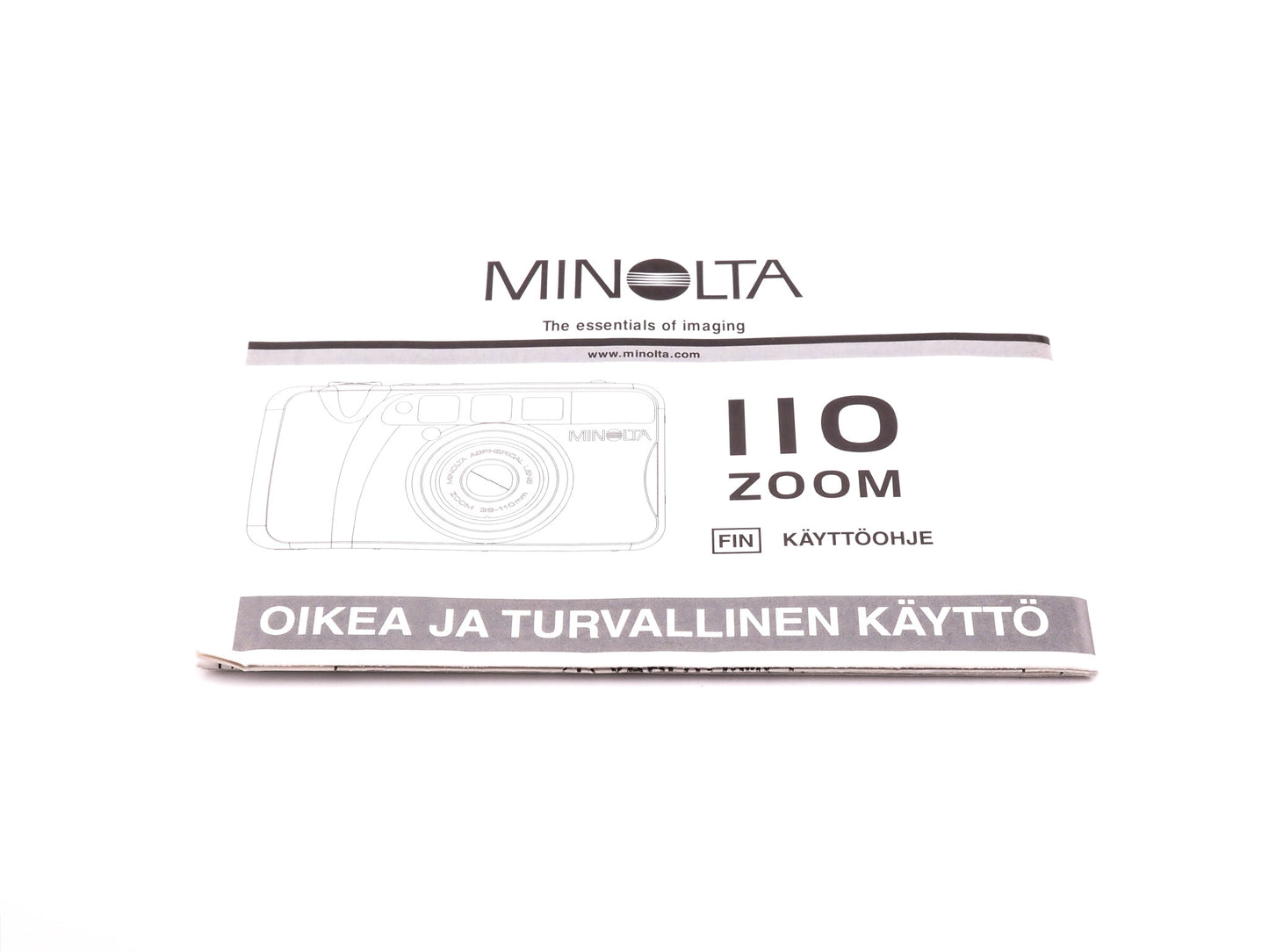 Minolta 110 Zoom Instructions