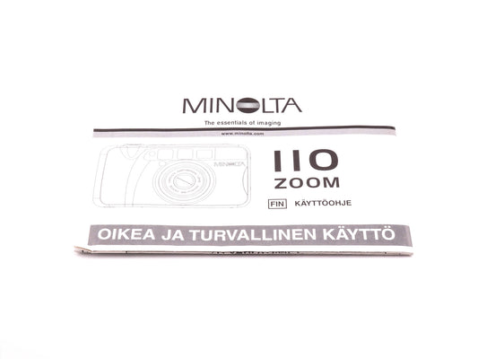 Minolta 110 Zoom Instructions
