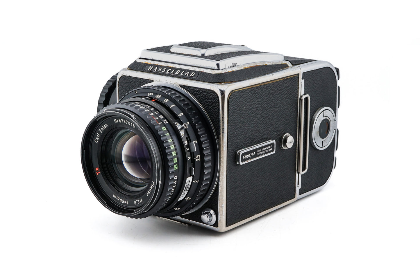 Hasselblad 500C/M + 80mm f2.8 Planar T* C + A12 Film Magazine (30074 Chrome) + Waist Level Finder (Old / 42021 Chrome)