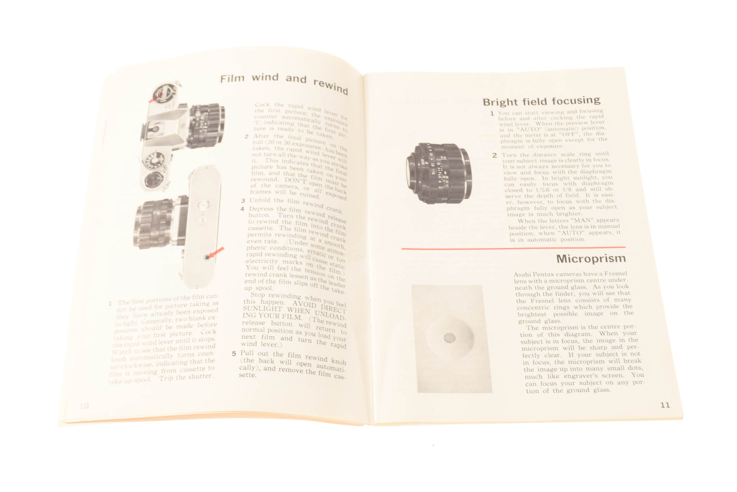 Pentax Spotmatic SP II Operating Manual