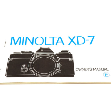 Minolta XD-7 Instructions