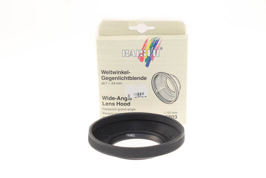 Kaiser 55mm Wide-Angle Rubber Lens Hood - Accessory