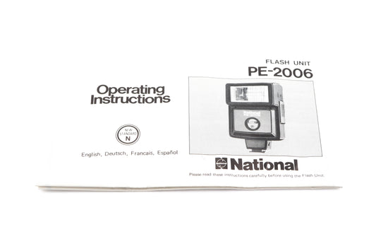 National PE-2006 Instructions - Accessory